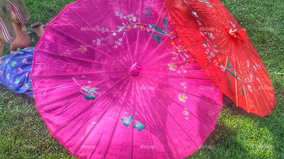 Objects. Bright Umbrellas