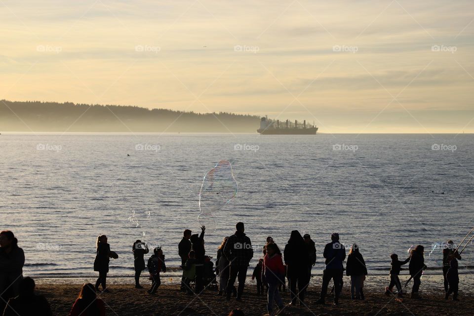 People on the beach 