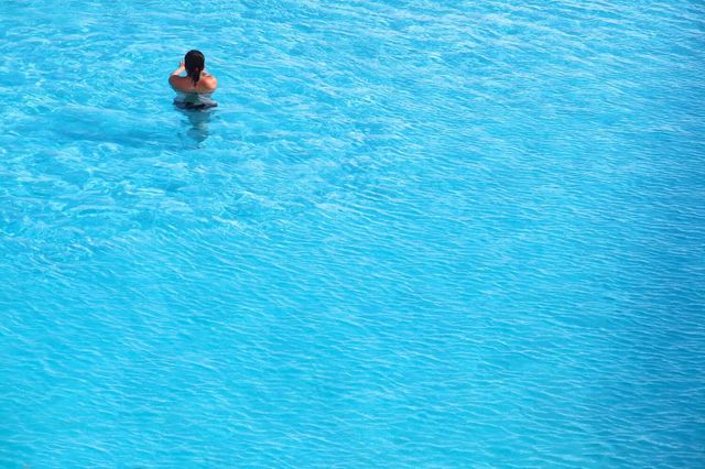 Swimmer in the pool
