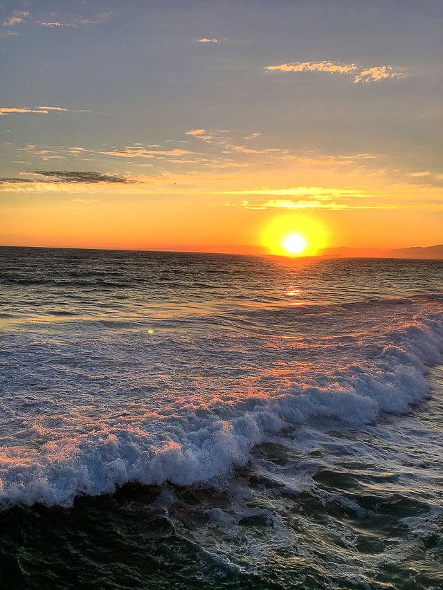 Sunset over the sea