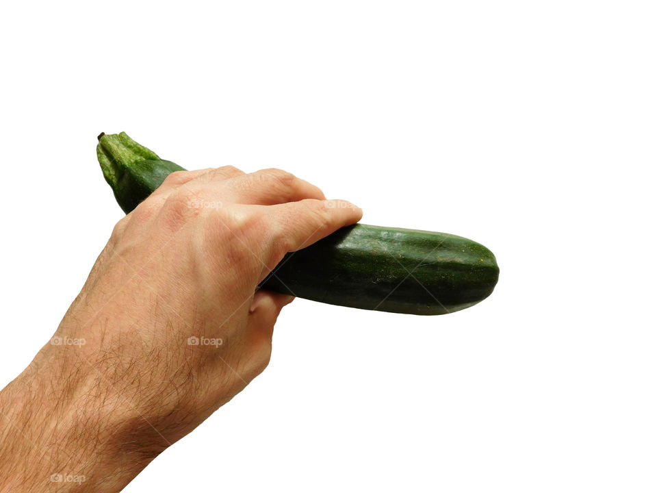 zucchini in hand