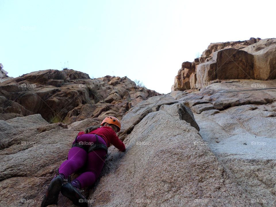 escalada de un niña Mendoza Argentina