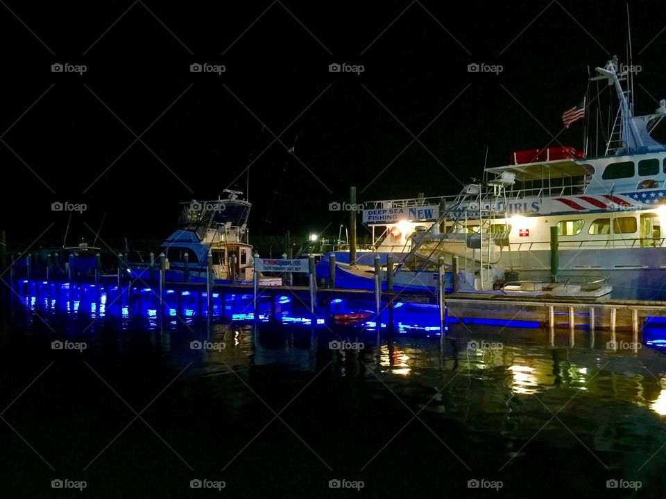 Harbor. Night harbor