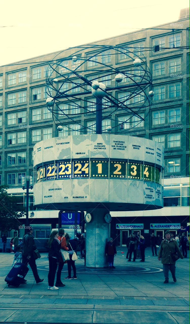 Berlin, Clock in Alexanderplatz