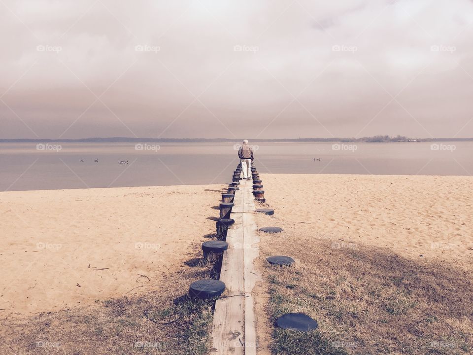 OLD MAN BY THE WATER