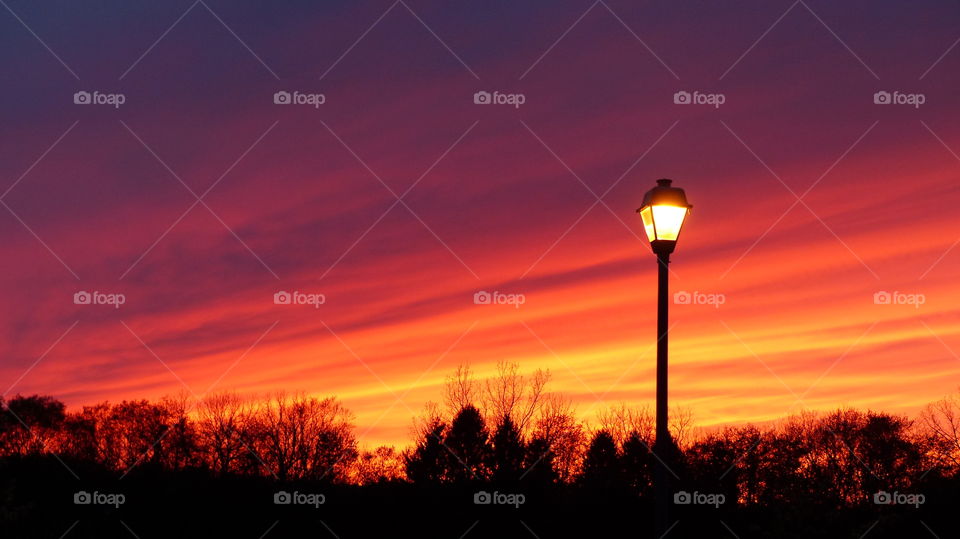 A sunset story The lamp takes over as the sun goes down