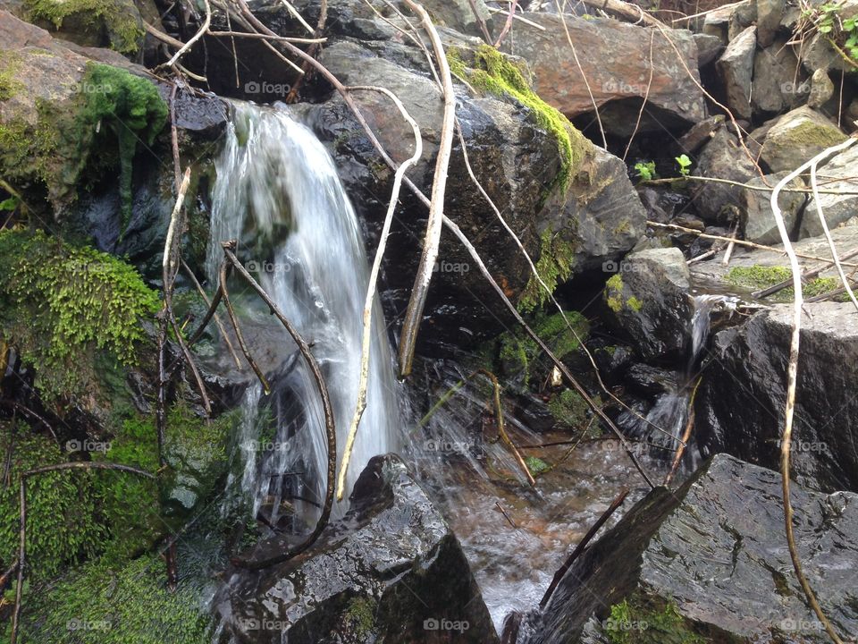 Waterfall in a creek.
