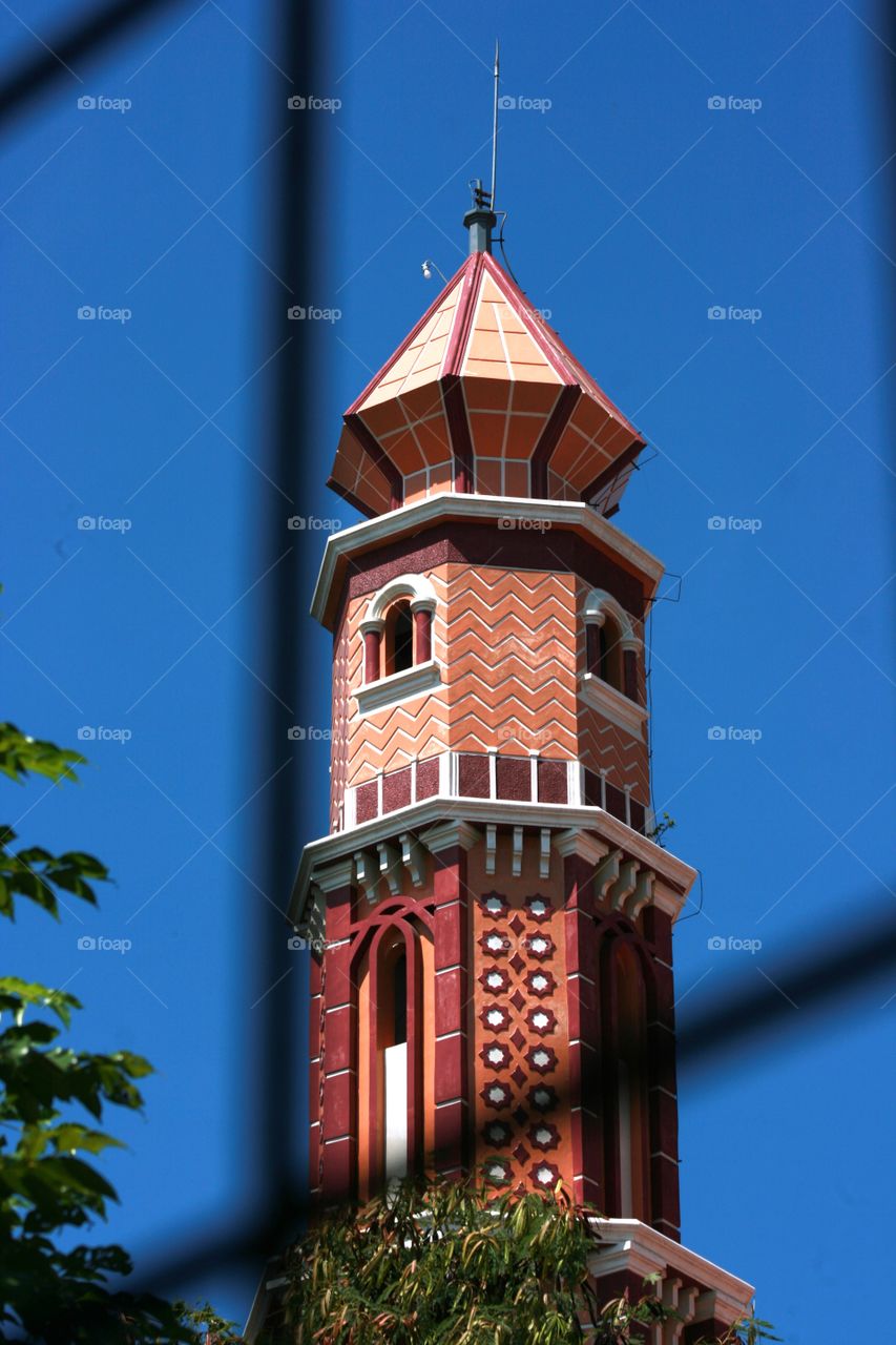mosque minaret in juwana, pati