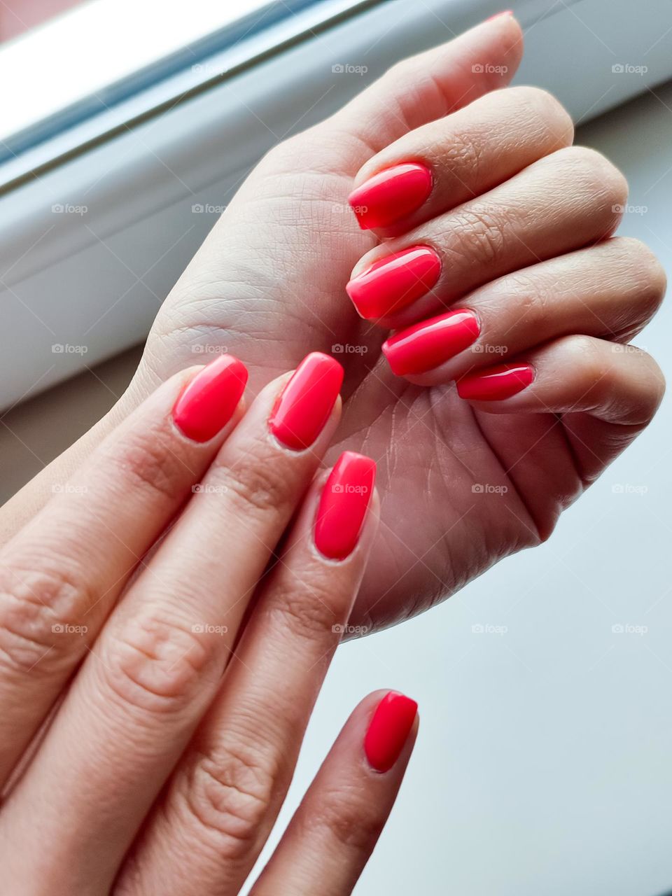 Woman hands with beautiful nails