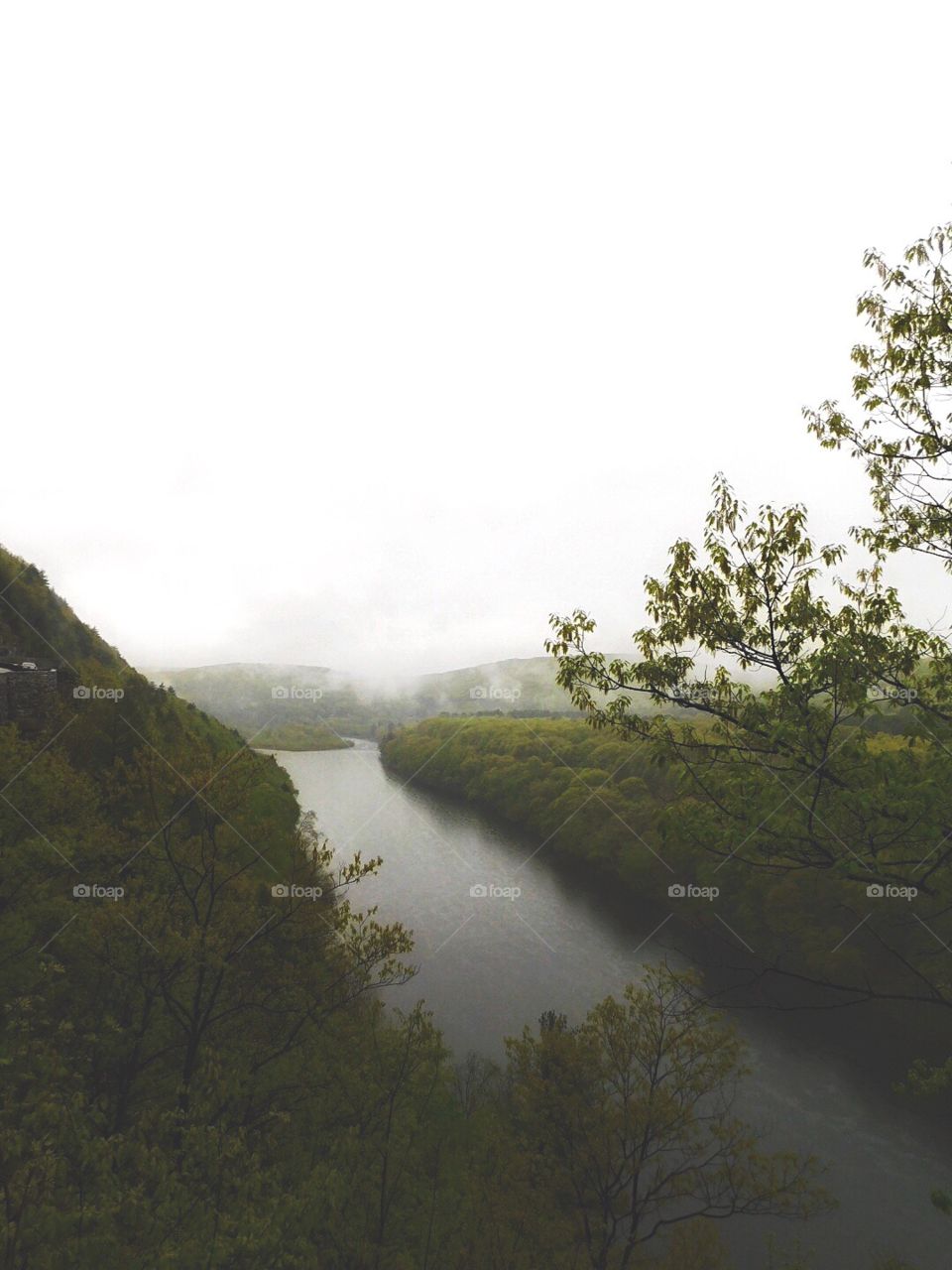 Hawk’s Nest on the Delaware River during a spring storm