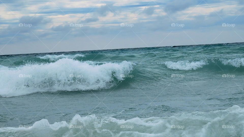 White Caps on Lake Michigan