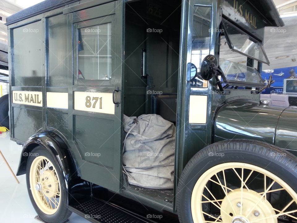 old mail truck. vintage