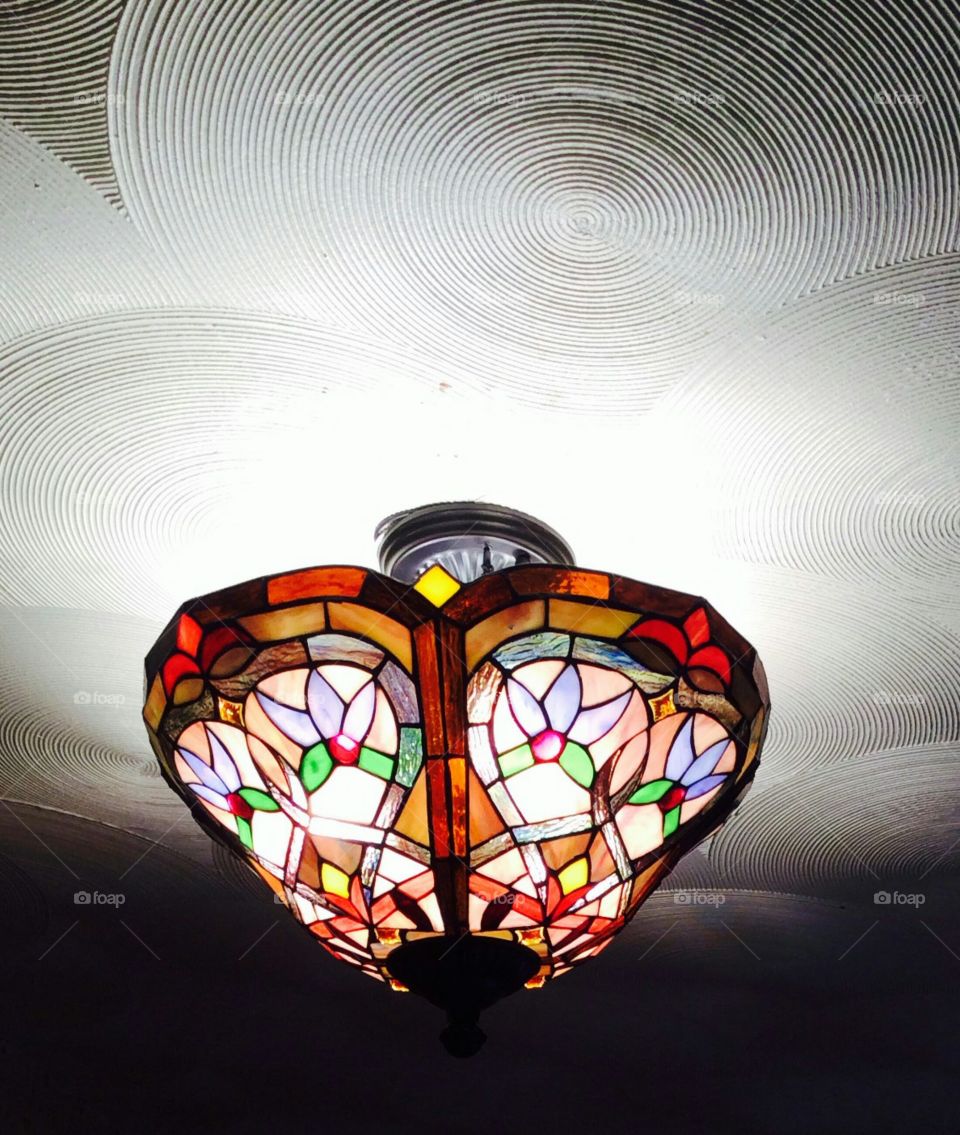 Stained Glass Vintage Light