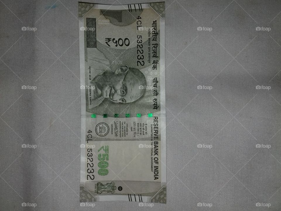 new indian rupees 500