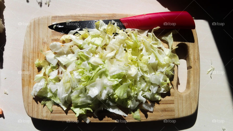 making salad