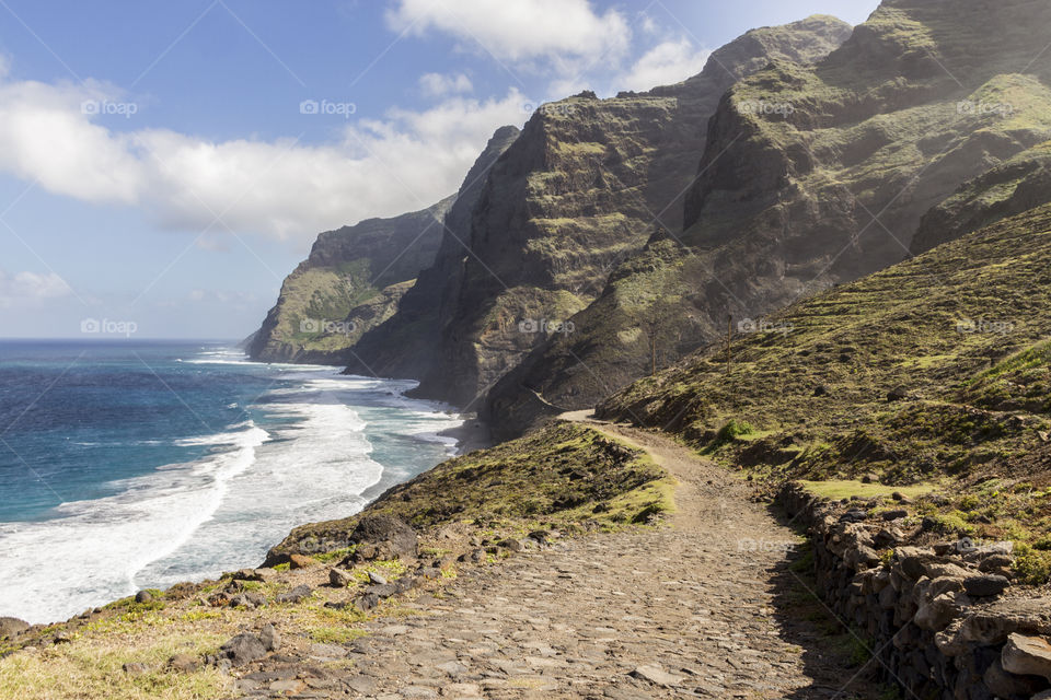 Beach and coastline of Santo Antao. Cape Verde. 