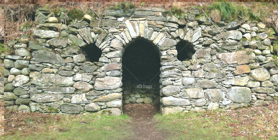 An old, stone doorway.