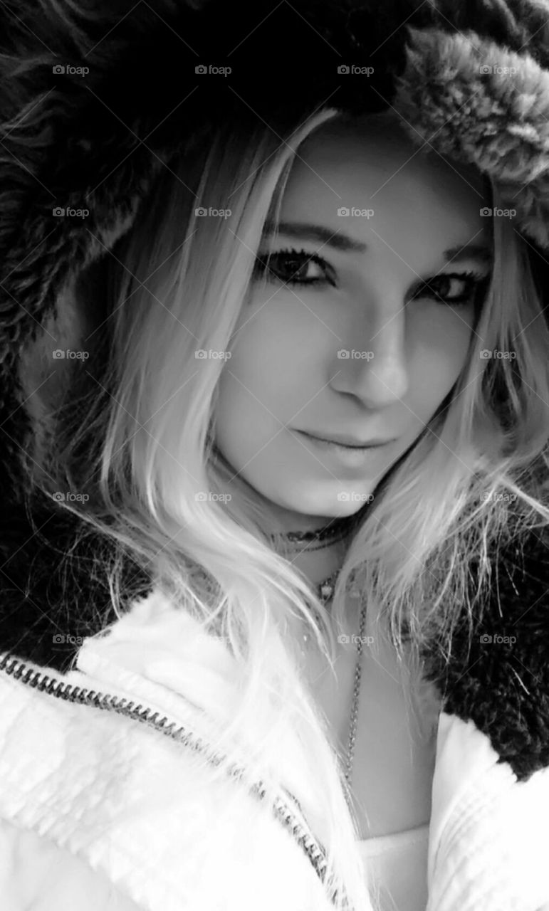 A black and white April