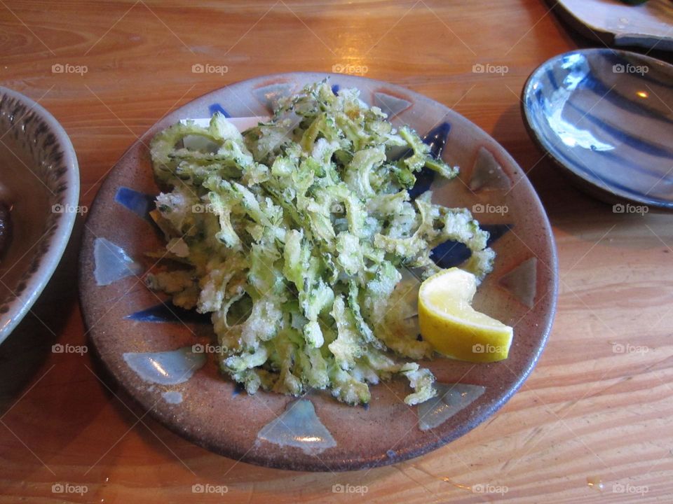 Okinawan bitter melon at Tokyo Station