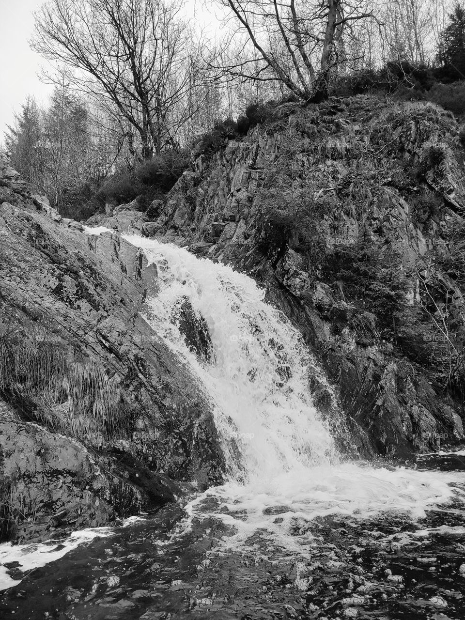 Walk in the woods, Bayehon waterfall, Belgian Ardennes