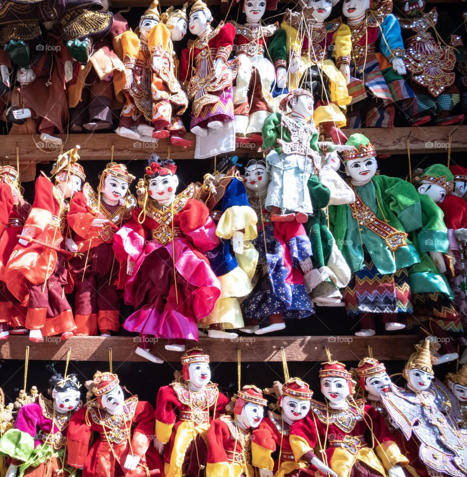 Yoke Thay puppet  is Colorful souvenir of Myanmar