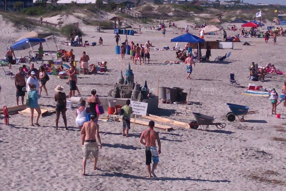 Georgia beach sand castle
