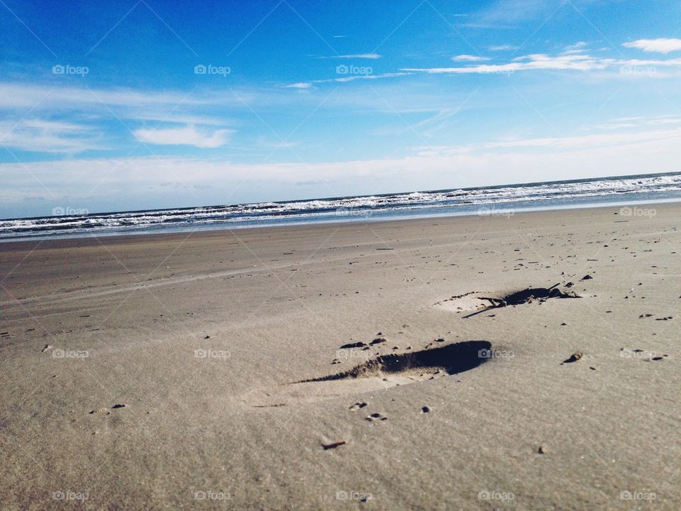Footprints on the Beach