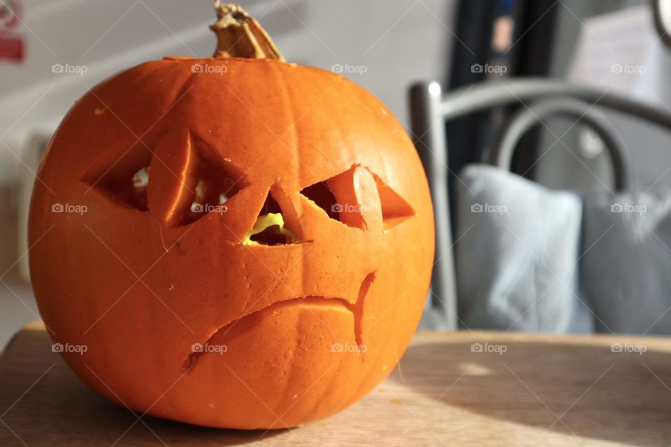 Carved Halloween pumpkin 