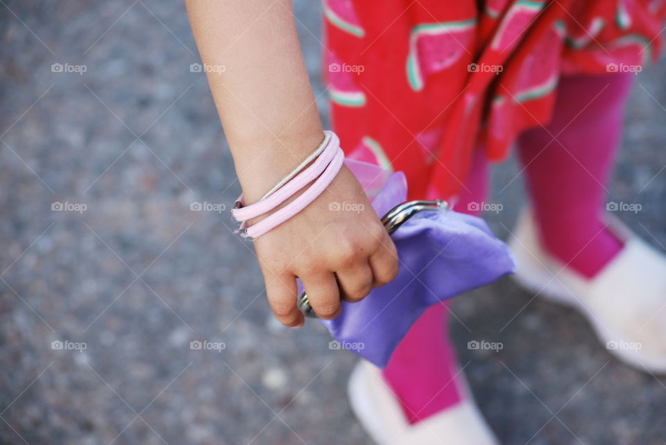 Girl standing on street