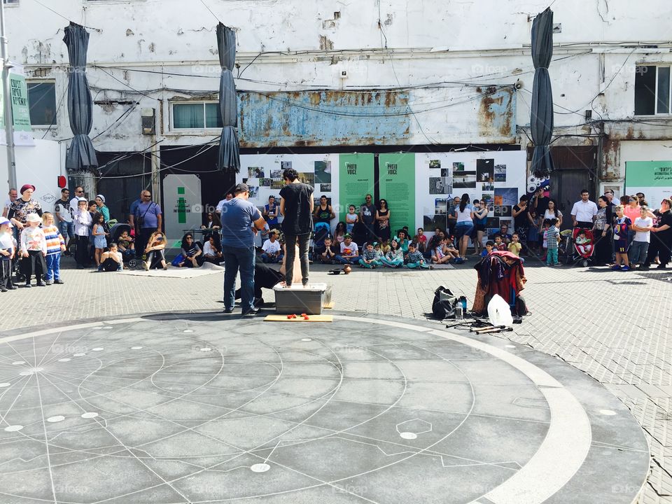 Group of tourist on street
