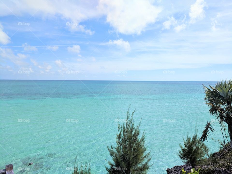 View from a Deck in Eleuthera, The Bahamas.