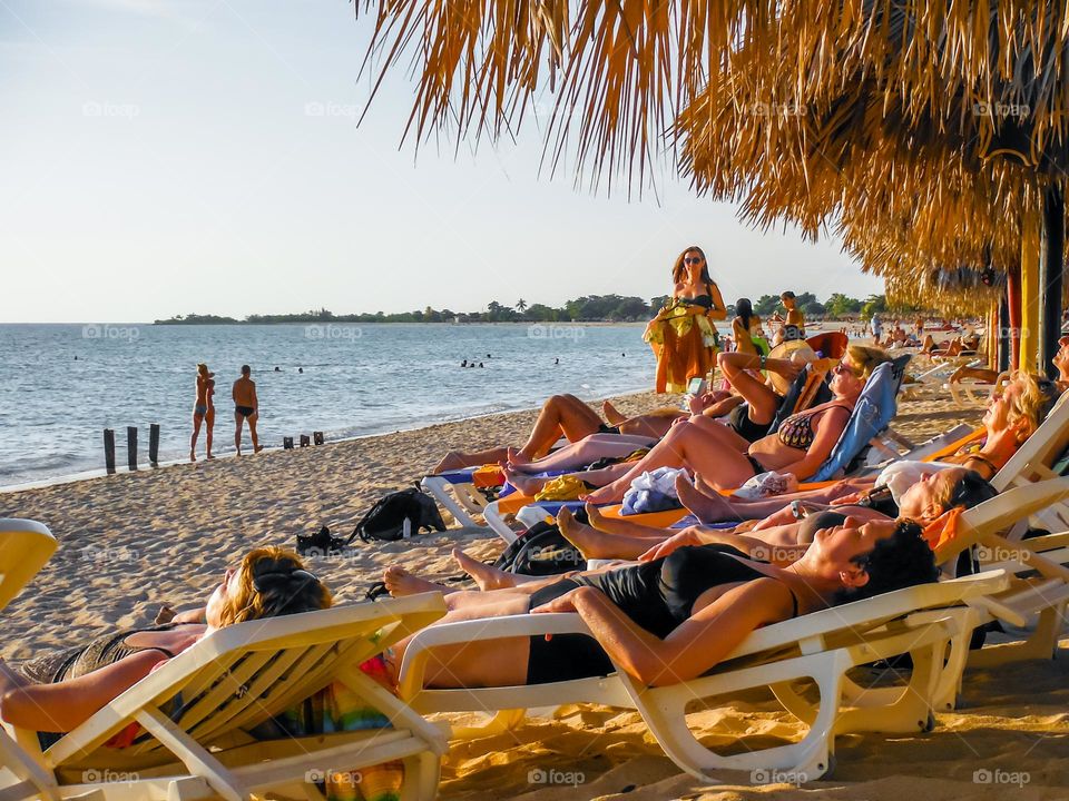 Crowded beach