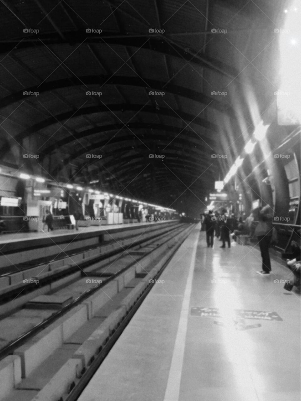 Waiting for the train