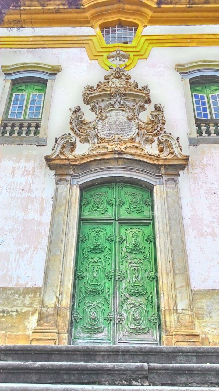 Old Empire era church door