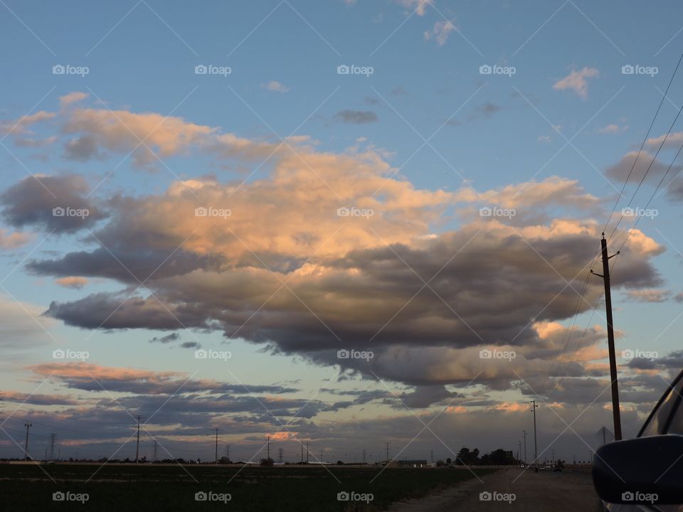 Landscape, Sunset, Sky, Vehicle, Storm
