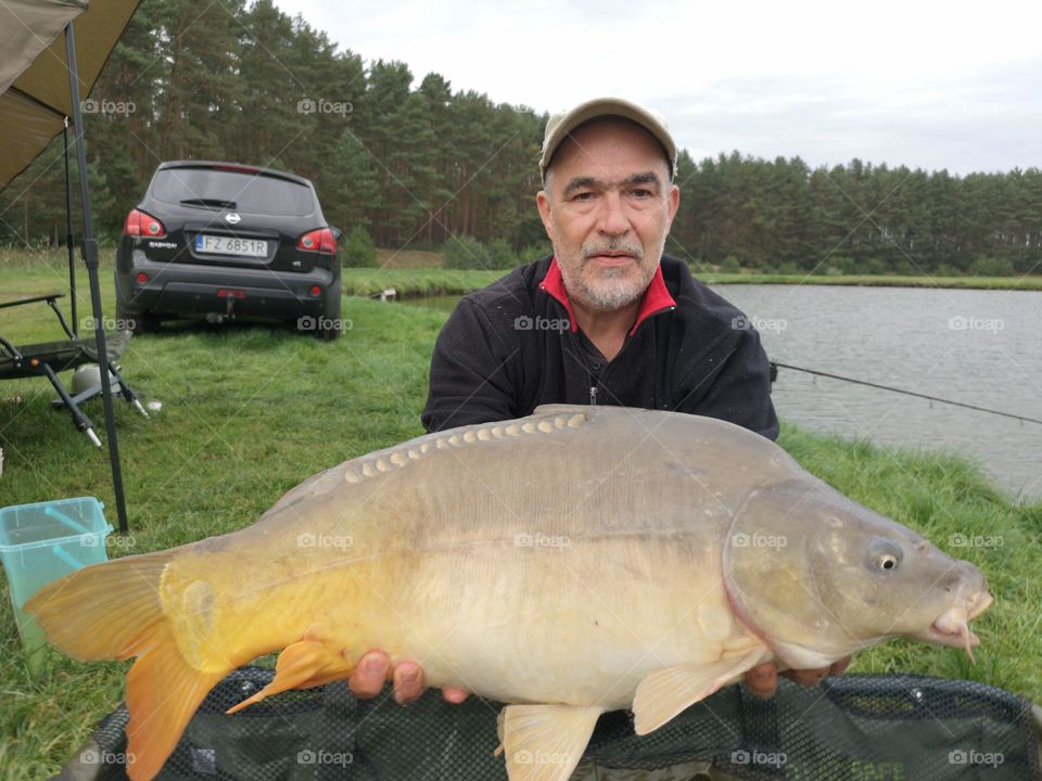 End of fishing season. Carp 10 kg