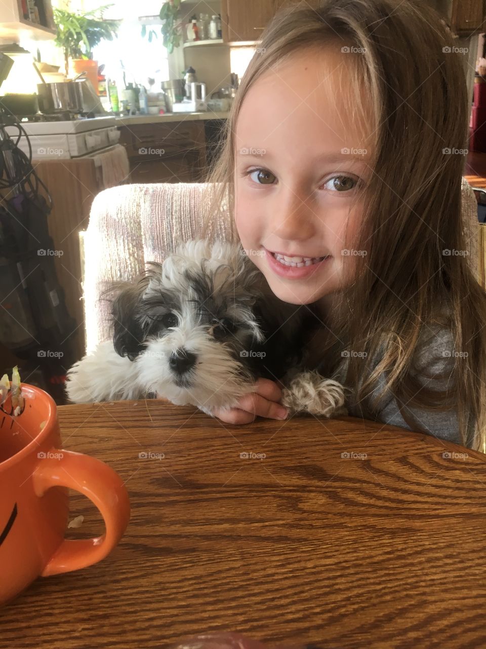 A girl and her pupper