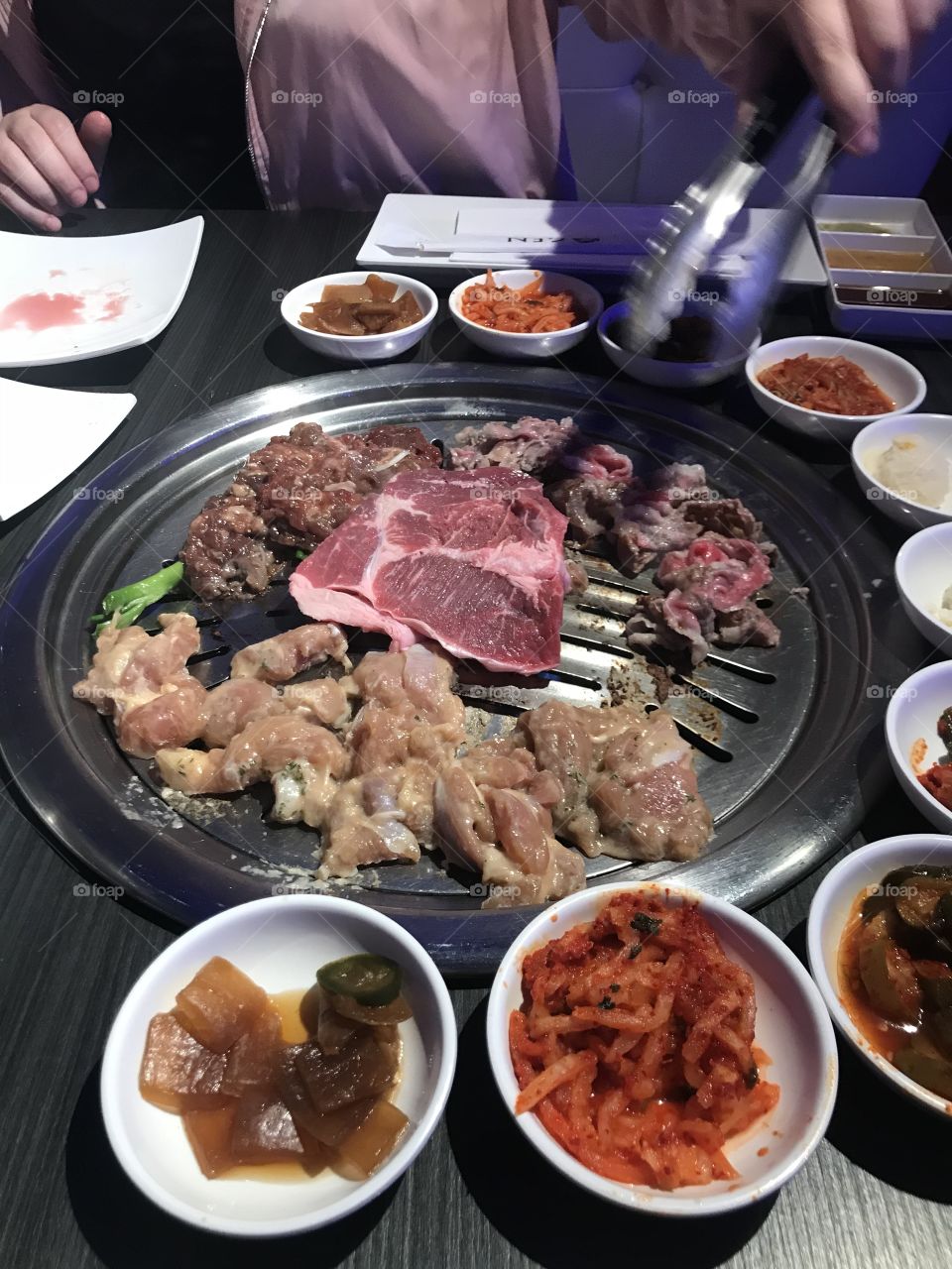 It was my first time experiencing Korean bbq loved it didn’t know I had to cook it 🤔