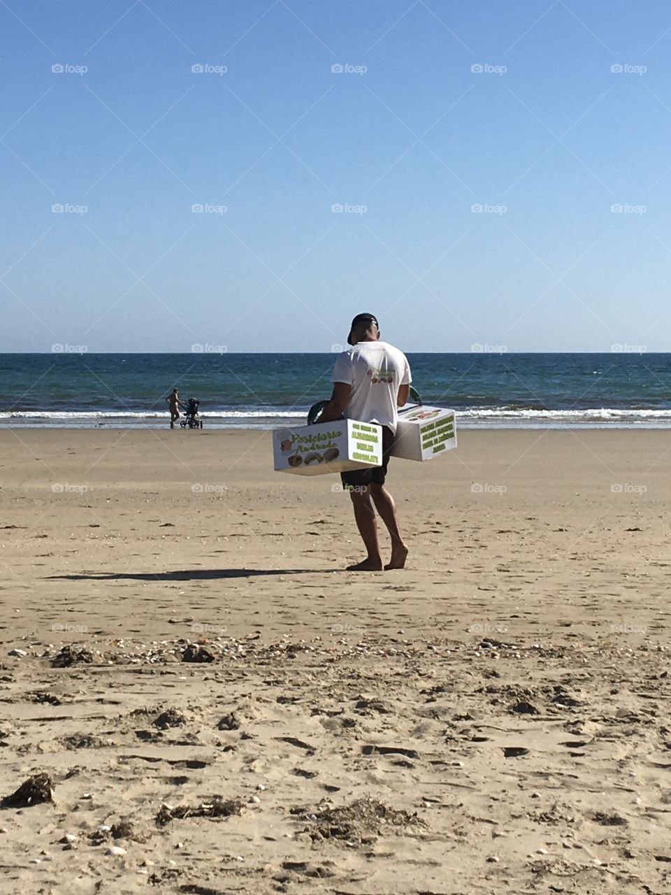 Ice creams seller on beach