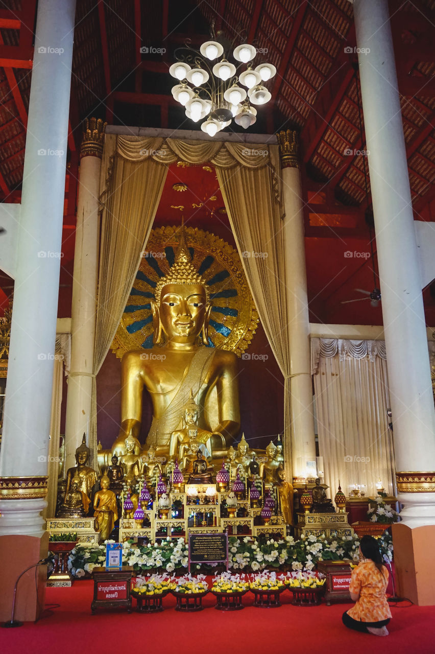 Buddha at Wat Phra Singh in Chiang Mai, Thailand 