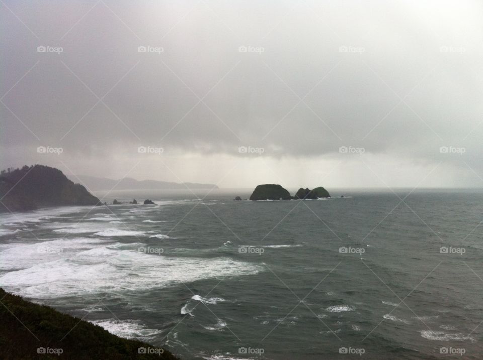 Stormy coast