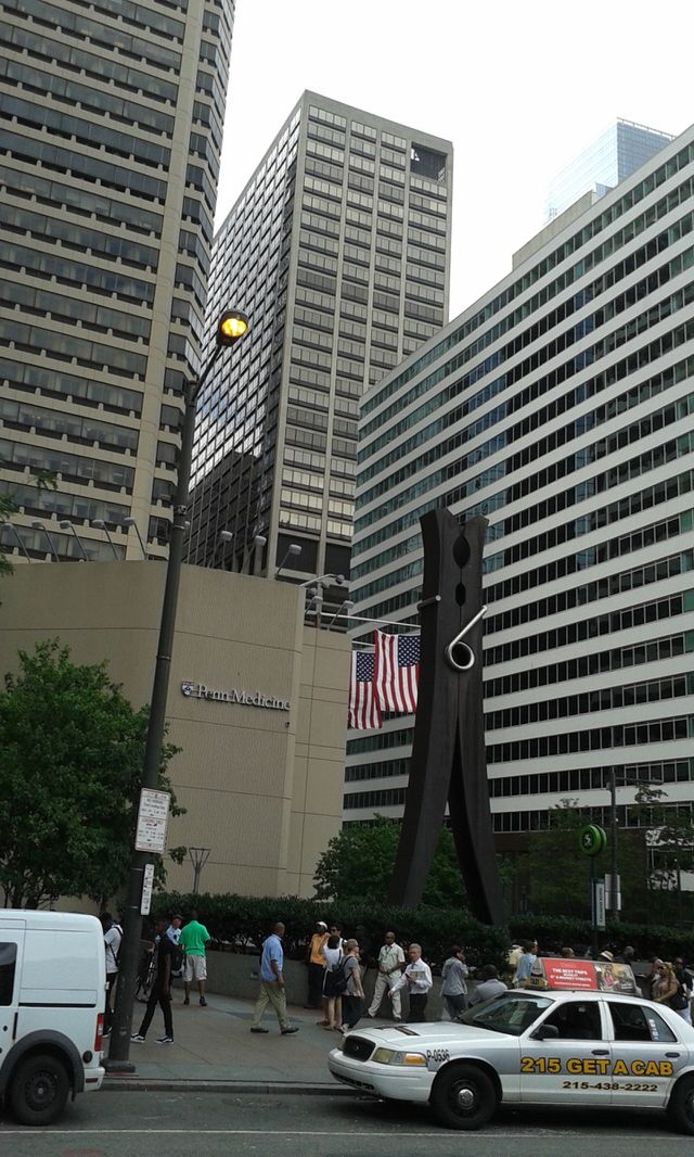 Clothes Pin. statute in downtown Philly.