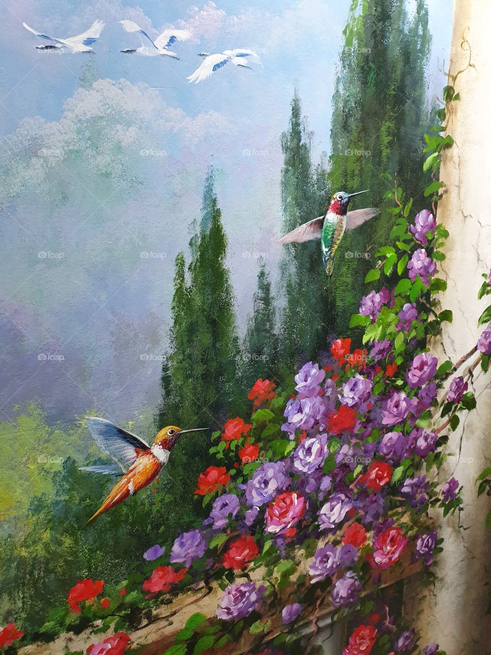 hummingbird painting