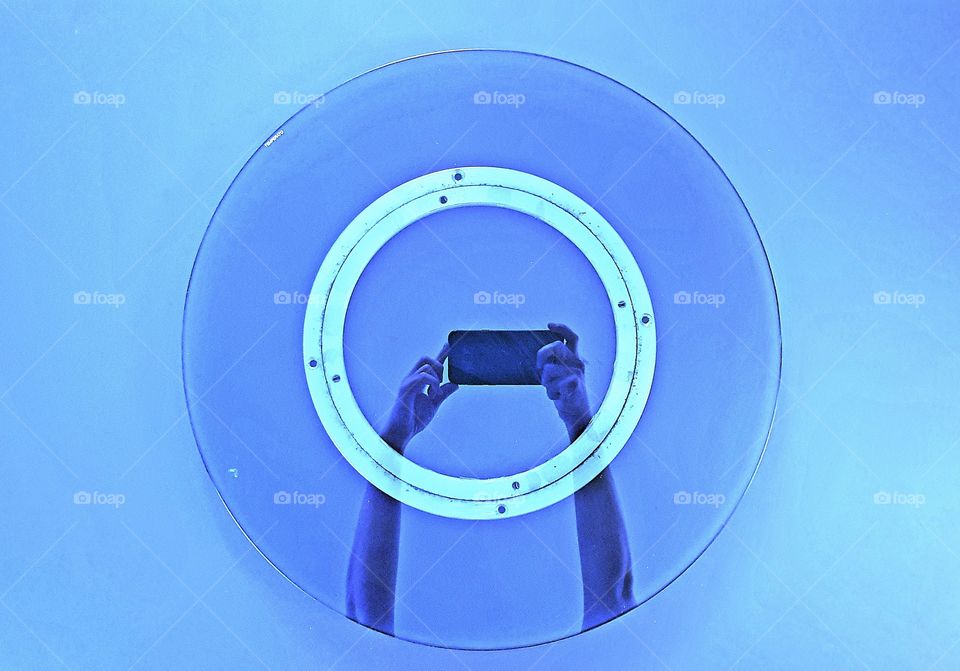 Blue abstract circles