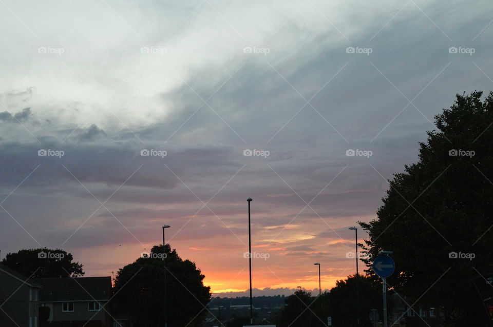 Amazing natural bloody sky