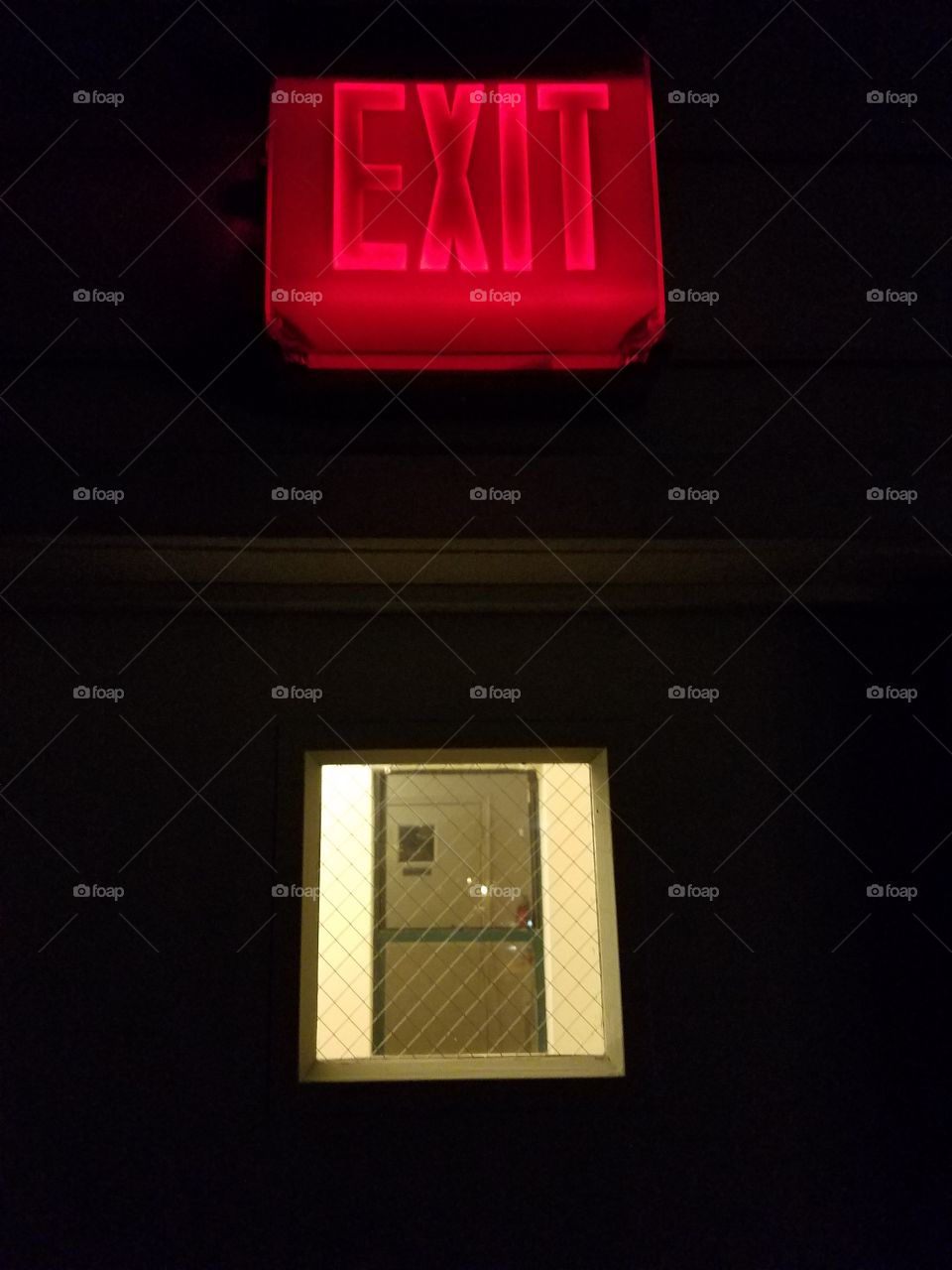 an exit from a DC rooftop, a door leading to another door