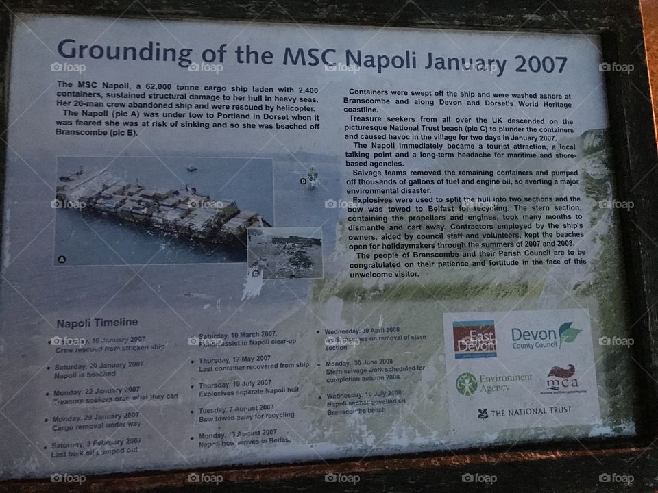 A story recalled of a cargo ship that went aground causing chaos, as treasure hunters sought to strip the beach of its precious cargo. This was a national news event in 2007.