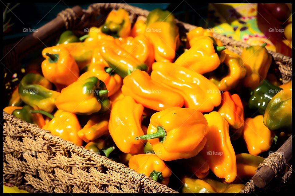 Peppers at the market
