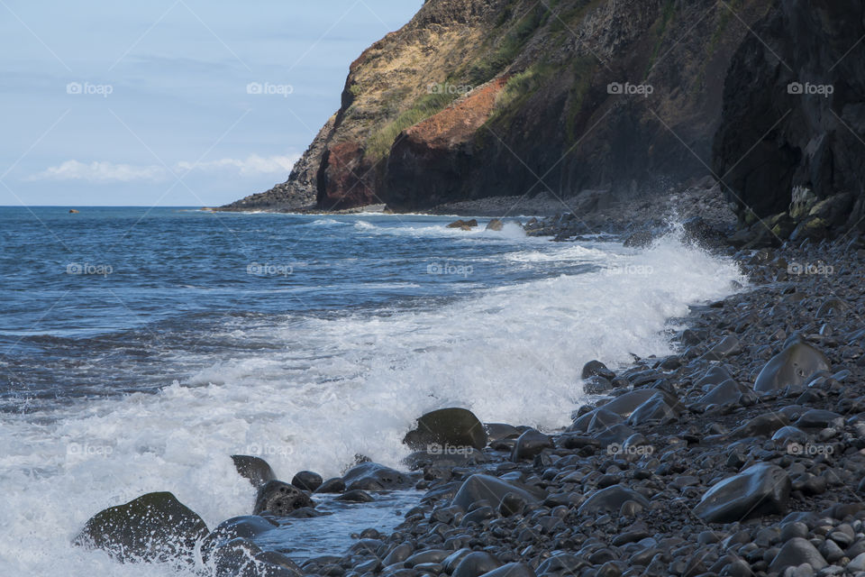 Relax. Waves at Madeira's rocky beaches