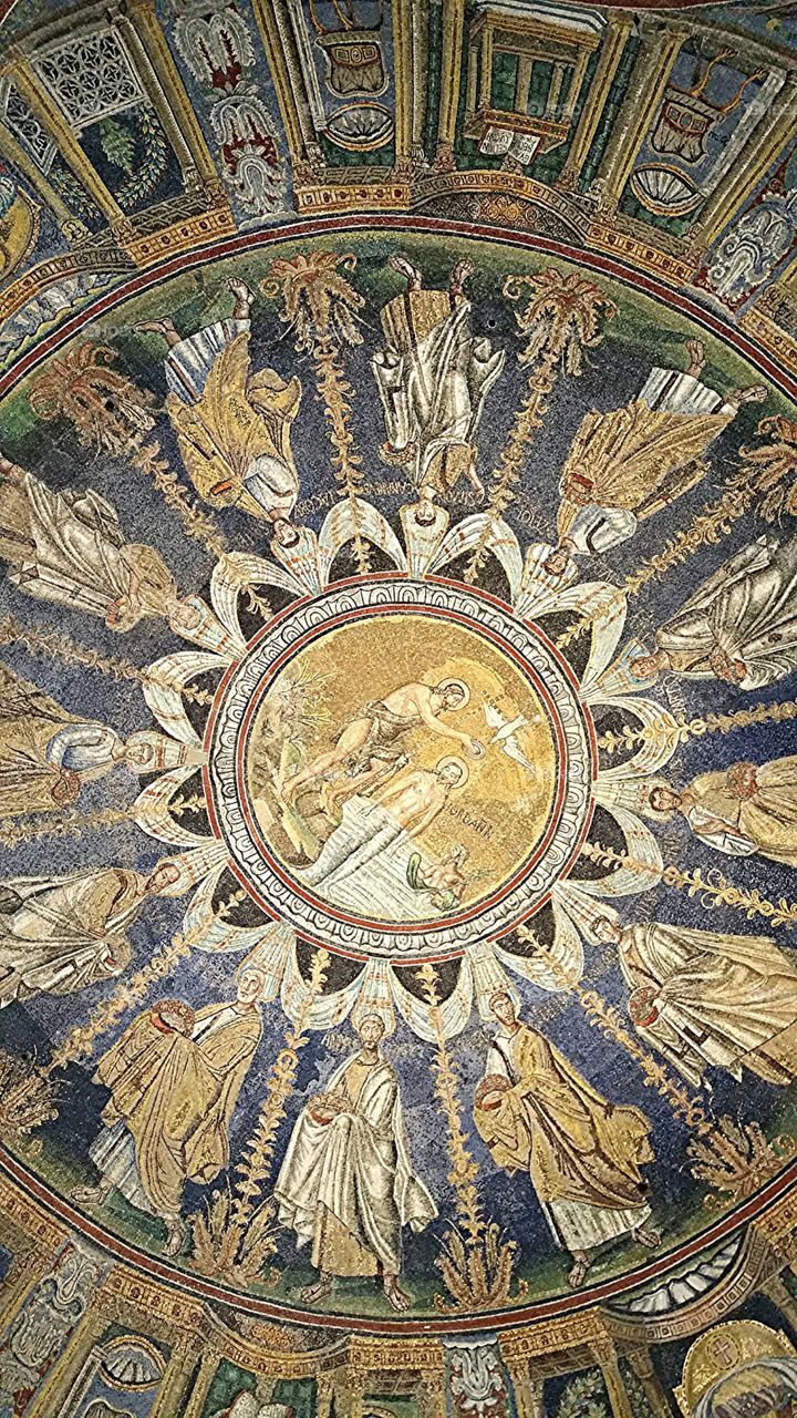Basilica di Sant Apollinaire. Mosaic dome Ravenna Italy